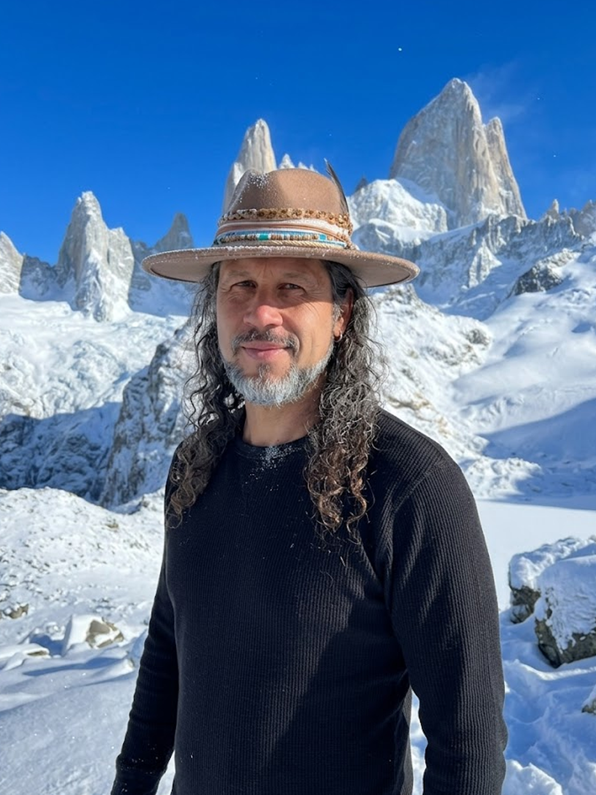 Mário Caetano em meditação no gelo